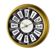 Nástenné hodiny zlaté okrúhle 30 cm