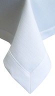 Biały matowy obrus plamoodporny z listwą 130X430