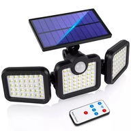 MOCNA LAMPA SOLARNA LED ULICZNA CZUJNIK RUCHU ZMIERZCHU + PILOT RUCHOMA 4w1