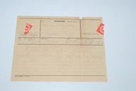 Stary telegram 1924 rok antyk zabytek dokument unikat kolekcjonerski