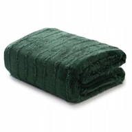 Mikroplyšová deka se vzorem PRESTIGE tmavě zelená Rozměr: 160 x 200 cm