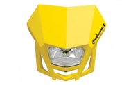 Žltá kapotáž motocykla s offroad lampou Polisport 7160120