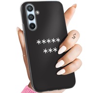 Zadný Kryt Hello Case pre SAMSUNG GALAXY A34 5G PUZDRO S POTLAČOU VZORY antracitové písmená a číslice písmená