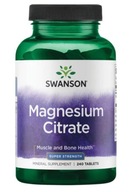 SWANSON Citrát Magnézium Magnesium Citrate 240 Tablety