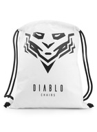 Worko-pletený látkový vak s logom Diablo Chairs: biely