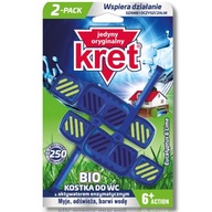 KRET BIO Kocka Prívesok na WC Farbiaca voda 250 Splachovanie 40g x 2ks