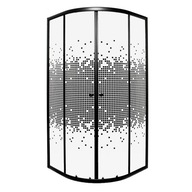 Kabina prysznicowa Czarna Pixel 90 (bez brodzika)