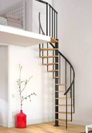 Dolle MONTREAL SLIM 120 czarne, schody spiralne na wysokość 300 cm