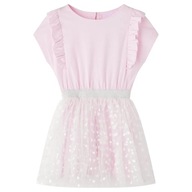 Detské šaty s volánikmi svetlo ružová 116