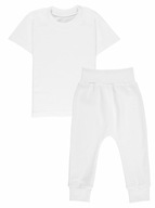 Biały komplet dziecięcy koszulka i spodnie bawełniane rozmiar 110/116 IDRUK