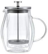 Sklenená kanvica na čaj 600ml French Press KLAUSBERG 7683