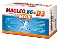 MAGLEQ B6 + D3 MAX HORČÍK S VITAMÍNOM D3 45 TABLIET