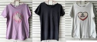 3 t-shirty Zara H&M Reserved tshirt bluzki koszulki 134-140