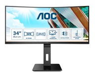 AOC P2 CU34P2A LED display 86,4 cm (34") 3440 x 1440 px Quad HD Czarny