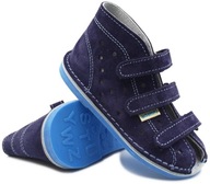 Chlapčenské variabilné papuče do škôlky na suchý zips z nubuku Adamki 28
