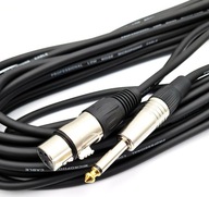 Przewód jack 6,3/ XLR kabel 10m instrumentalny