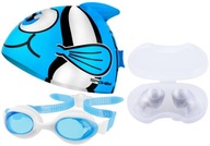Plavecký set kúpacia čiapka pre deti + Okuliare Anti-Fog + Zátky