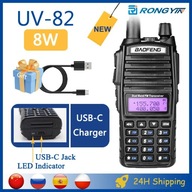 Baofeng Uv 82 8W Walkie Talkie Ham Radio daleki zasięg podwójny Ptt 10 Km