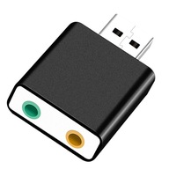 1 kus USB 7. Audio adaptér karty pre rozhranie notebooku Čierny