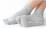 REBEKA dámske ponožky na jogu ENJOY YOGA sivé päťprstové UNI