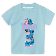 Stitch Tričko s menom a číslom Darček k narodeninám Premium