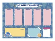 Plan lekcji Disney Stitch Planer tygodniowy A4 Dla dzieci do szkoły
