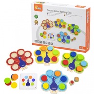 VIGA Drevená hra Zhoda farieb Páví chvost Montessori + Karty