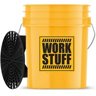 WORK STUFF Detailing Bucket Yellow WASH Wiadro + Separator do mycia auta