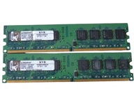 Pamięć DDR2 PC2 2GB 800MHz PC6400 Kingston 2x 1GB Dual Gwarancja