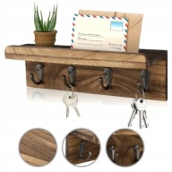 DIKOM KULCSTARTÓ 4 KAMPÓS FA TÖMÖR LOFT RUSZTIKUS FOLYOSÓ