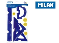 Zestaw geometryczny Milan niebieski na blistrze 4 sztuki