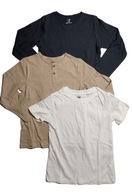3-PAK Bawełniane Podkoszulki Koszulki z dł. rękawem H&M r.110-116 5-6 Lat