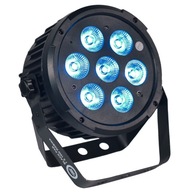 Reflektor PAR LED LIGHT4ME BLACK PAR 7x10W RGBWA LED mocny lekki