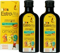 EstroVita Kids Omega 3-6-9 300 ml pomaranč banán