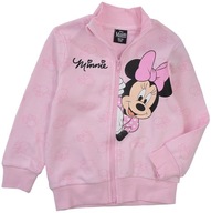 BLUZA DRESOWA DZIEWCZĘCA OCIEPLANA NA ZAMEK MYSZKA MINNIE 122/128 R005S