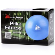 Piłka fitness z pompką 65 cm niebieski do 300kg