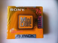 MiniDisc MD SONY Topaz Yellow74 Japan 3szt-3pack