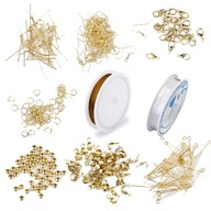 Nálezy komponentov počiatočnej súpravy na výrobu šperkov Zlatá niť elastickej šnúry