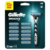 GILLETTE MACH 3 MASZYNKA DO GOLENIA + 12 WKŁADÓW