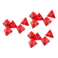 15x Piramidalne Czerwone Kości Wielościenne K4