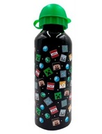 fľaša hliníková s náustkom MINECRAFT čierna 500ml