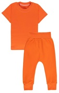 Pomarańczowy komplet koszulka i spodnie Dzień Dyni Halloween rozmiar 98/104