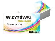 WIZYTÓWKI 100szt 1str FOLIA BŁYSK