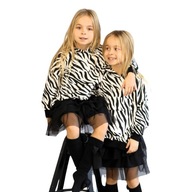 Mikina Zebra čierno-biela s kapucňou | QBA KIDS | PL | 140