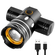SILNÁ LED CYKLISTICKÁ LAMPA XML-T6 CREE USB ZOOM