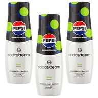 3× Sirup SodaStream Pepsi Max Lime Flavour 440 ml