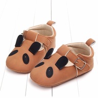 Buty buciki niechodki niemowlęce BRĄZOWE PANDA na wiosnę 62-68 10,5cm 16 17