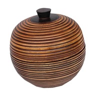 Teáskanna, fa, konyhai ékszer, 14x16cm