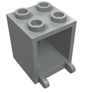 LEGO Skrzynia Pojemnik 4345 - Szara/Light Gray