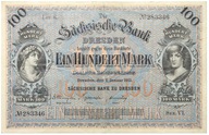 Niemcy - Cesarstwo - Saksonia - Drezno - BANKNOT - 100 Marek 1911